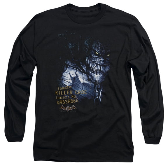 Batman Aa Arkham Killer Croc Long Sleeve T-Shirt Adult 18/1 Black