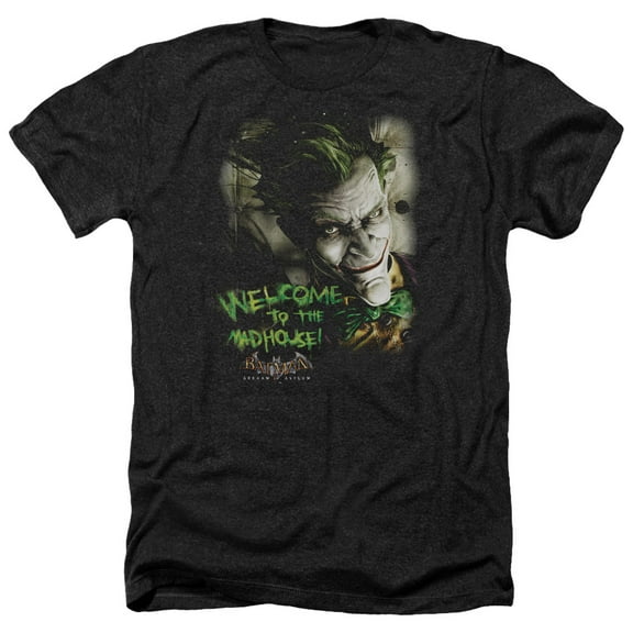 Batman Aa - Welcome To The Madhouse - Heather Short Sleeve Shirt - Small