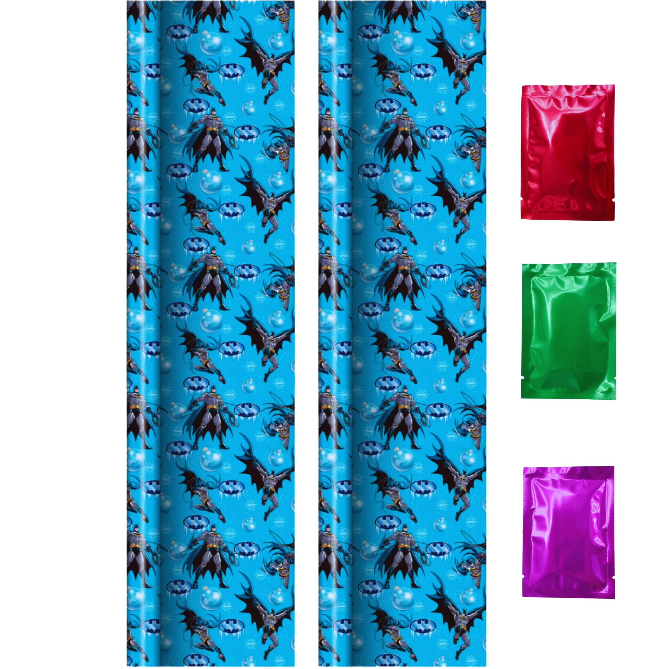Batman Action Blue Premium Gift Wrapping Paper (2 Rolls, Total 40 sq ft