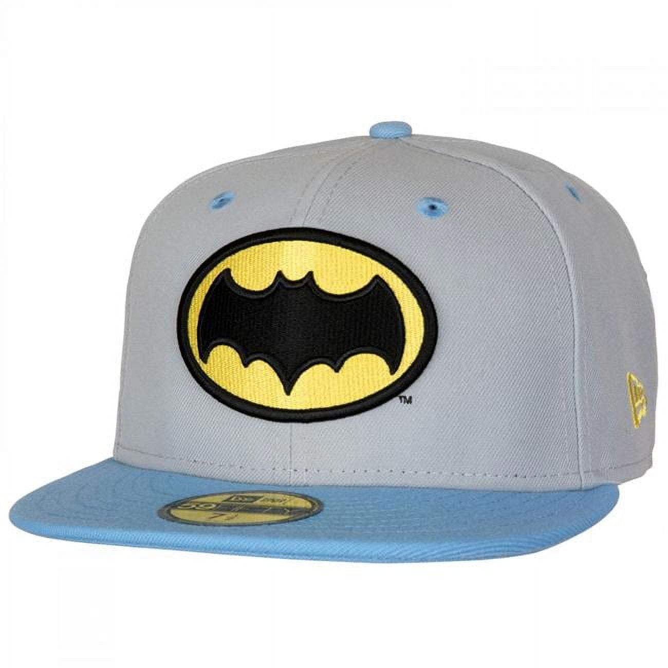 Batman Adam West Logo New Era 59Fifty Fitted Flat Bill Hat-7 5/8 Fitted