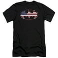 thumbnail image 1 of Batman - American Flag Oval - Premium Slim Fit Short Sleeve Shirt - X-Large, 1 of 2