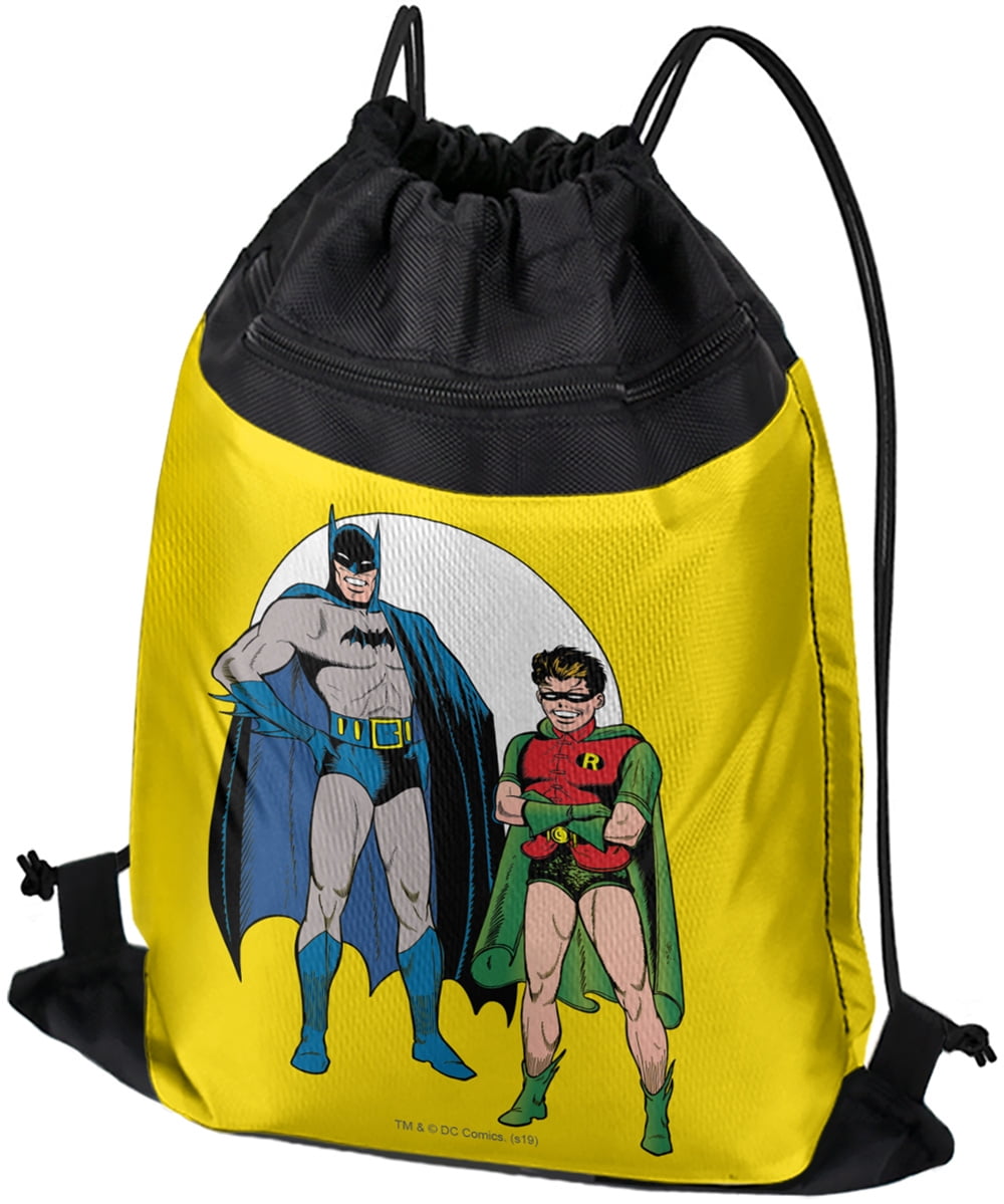 Kids Backpack Batman Drawstring Bag Batman And Robin Drawstring
