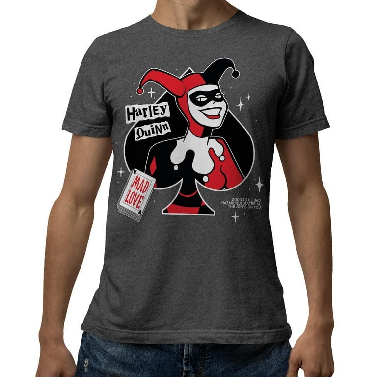 The Joker Adult Unisex Black Jester T-Shirt DC The Joker Adult Unisex Black Jester T-Shirt DC