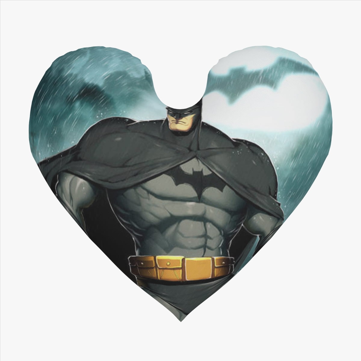 Batman Anime Love Heart Throw Pillow Super Soft Throw Pillow Cover Home ...