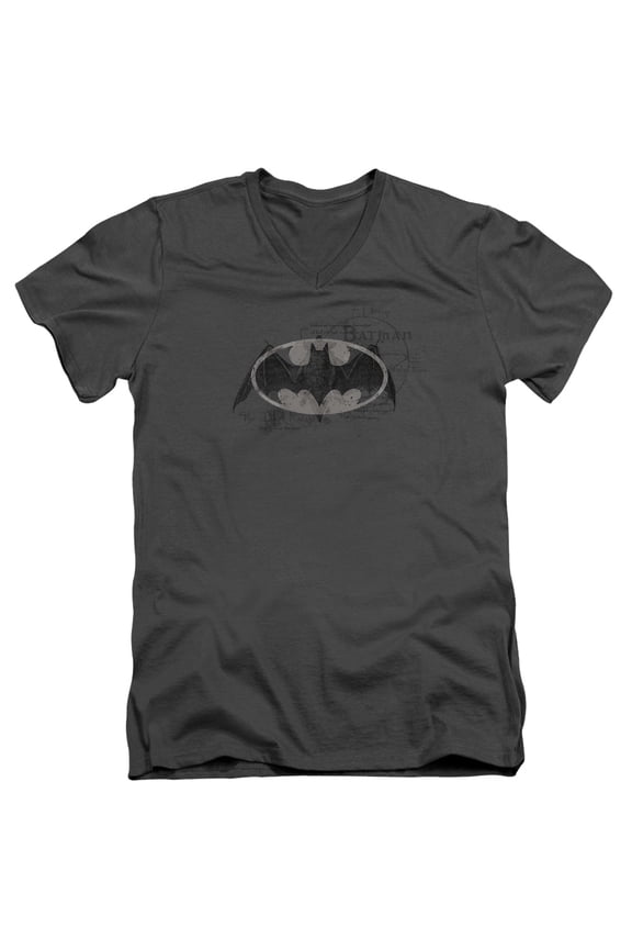 Batman - Arcane Bat Logo - Slim Fit V Neck Shirt - Small