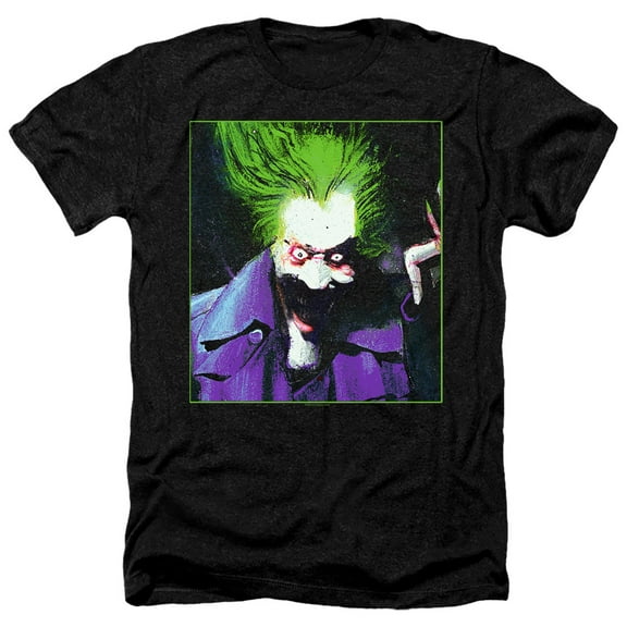 Batman Arkham Asylum Joker Adult Heather Black