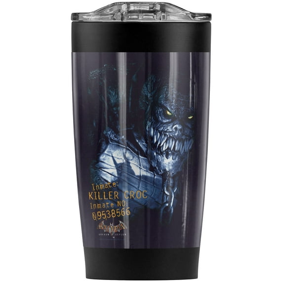 Batman: Arkham Asylum Killer Croc Stainless Steel Tumbler 20 oz Coffee Travel Mug/Cup, Vacuum Insulated & Double Wall with Leakproof Sliding Lid | Great for Hot Drinks and Cold Beverages