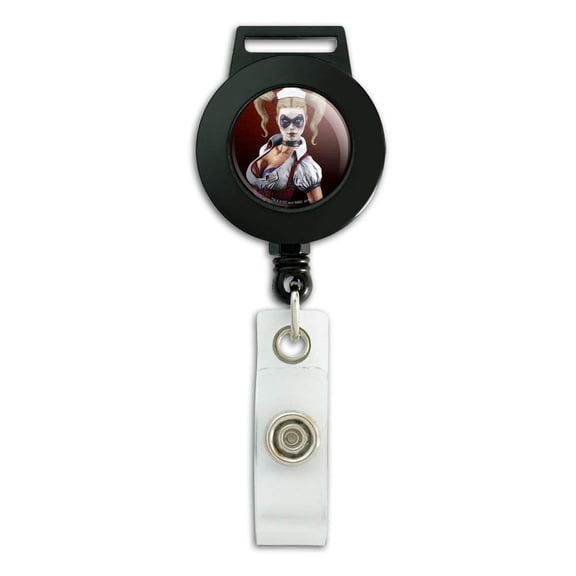 Batman Arkham Asylum Video Game Harley Quinn Lanyard Retractable Reel Badge ID Card Holder