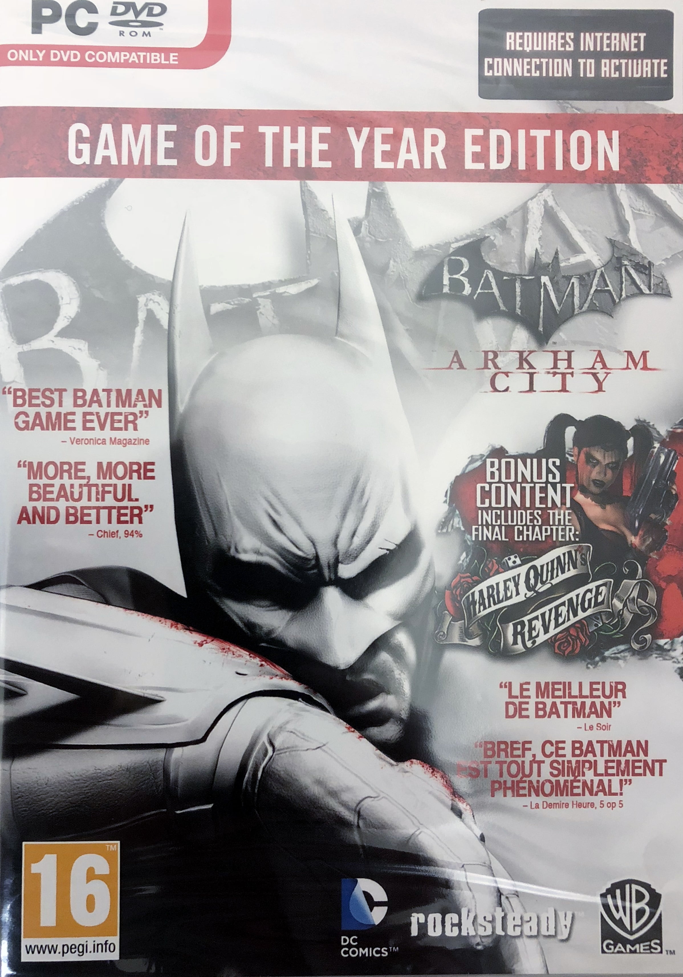 BATMAN ARKHAM ASYLUM GAME OF THE YEAR EDITION PC DVD ROM