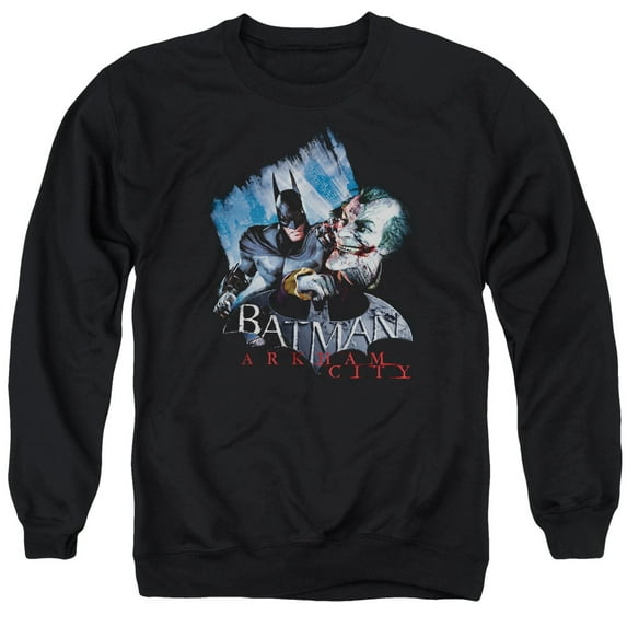 Batman Arkham City Joke'S On You! Adult Crewneck Sweatshirt Black
