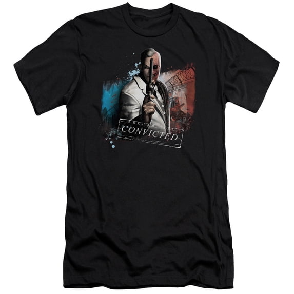 Batman Arkham City Two Face S/S Adult 30/1 T-Shirt Black