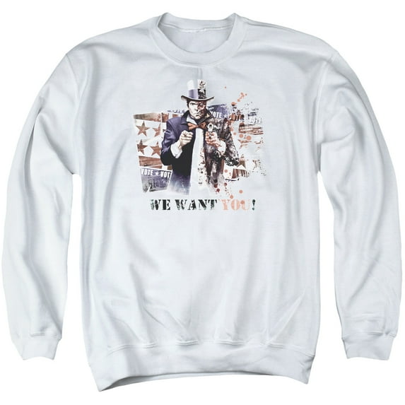 Batman Arkham City We Want You Adult Crewneck Sweatshirt White