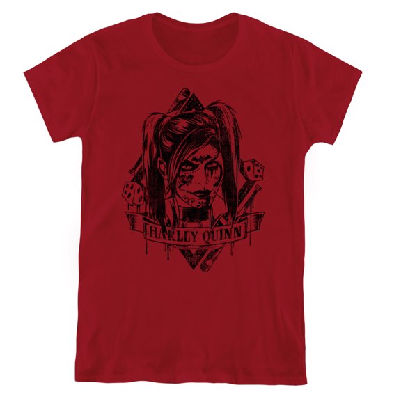 Batman Arkham Knight Diamond Women's T Shirt, Cardinal, Medium