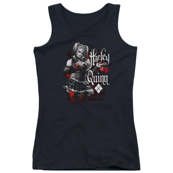 Batman Arkham Knight Dice Junior Women's Tank Top Black