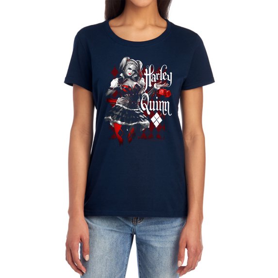 Batman Arkham Knight Dice Women's T Shirt, Navy, X-Large