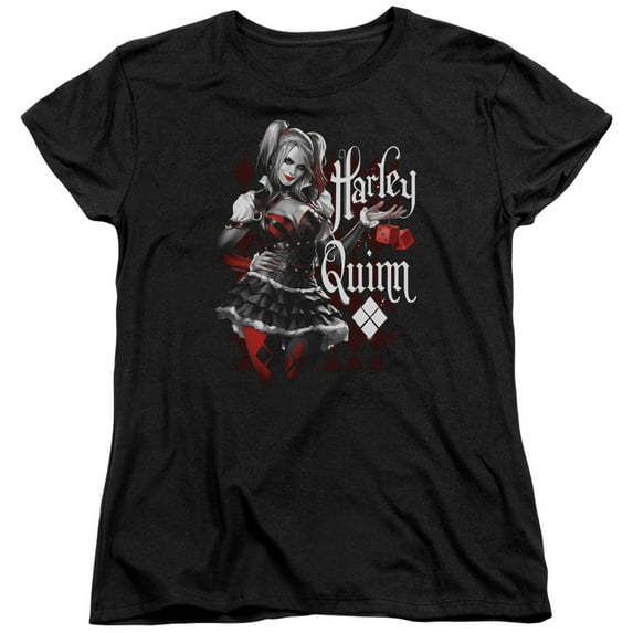 Batman Arkham Knight Dice Women's T Shirt (Medium) Black