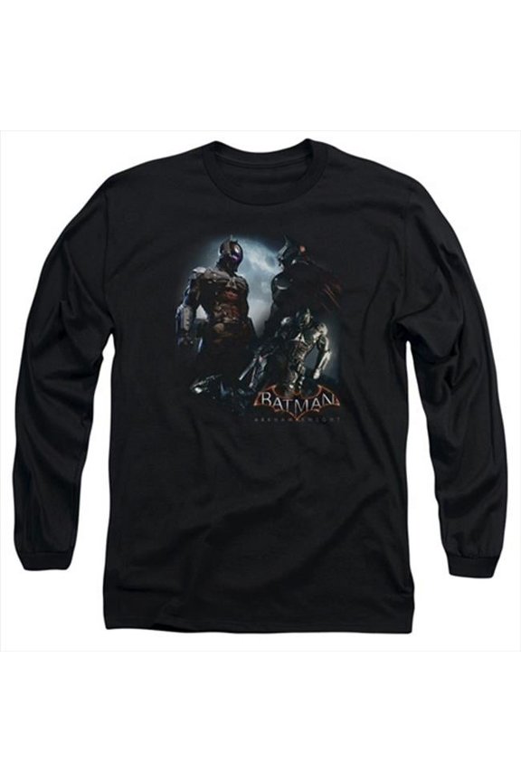 Batman Arkham Knight-Face Off - Long Sleeve Adult 18-1 Tee, Black - Small