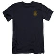 thumbnail image 1 of Batman Arkham Knight Gotham Badge Premium Canvas T-Shirt Adult Slim Fit 30/1 Navy, 1 of 1