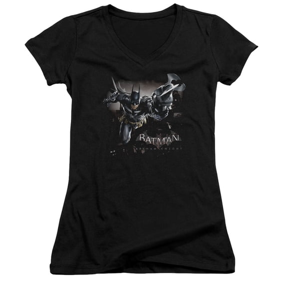 Batman Arkham Knight Grapple Junior Women's T-Shirt V-Neck Black