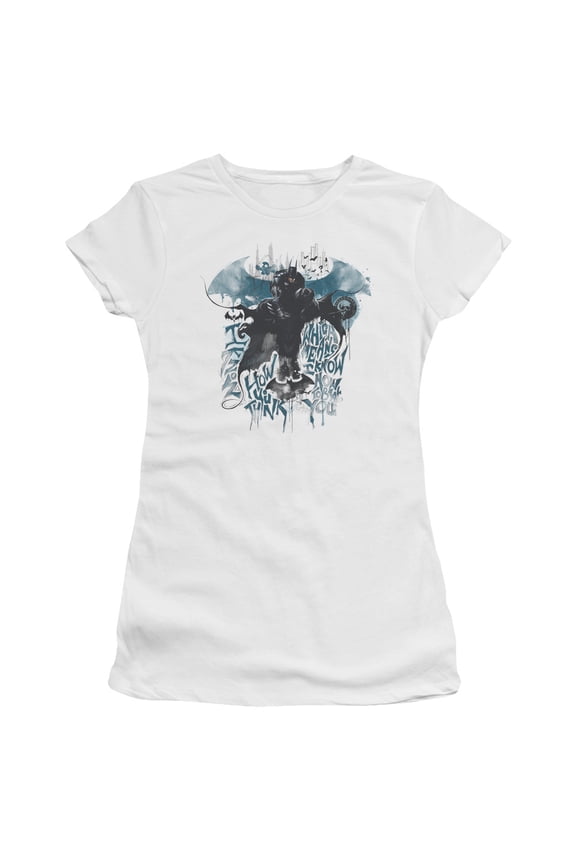 Batman Arkham Knight I Know S/S Junior Women's T-Shirt Sheer White
