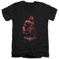 thumbnail image 1 of Batman Arkham Knight Knight S/S Adult V-Neck T-Shirt 30/1 T-Shirt Black, 1 of 1