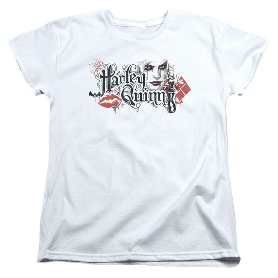 Batman Arkham Knight Lips S/S Women's T-Shirt White