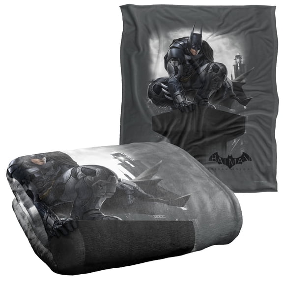 Batman Arkham Knight Perched Officially Licensed Silky Touch Super Soft Throw Blanket 50' x 60'