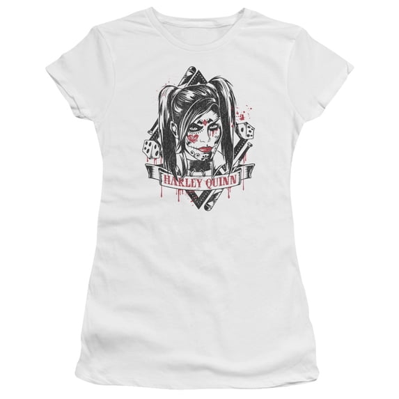 Batman Arkham Knight - Sugar Quinn - Juniors Teen Girls Cap Sleeve Shirt - XX-Large