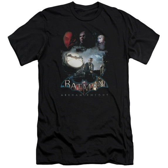 Batman Arkham Knight Villain Storm Premium Canvas T-Shirt Adult Slim Fit 30/1 Black