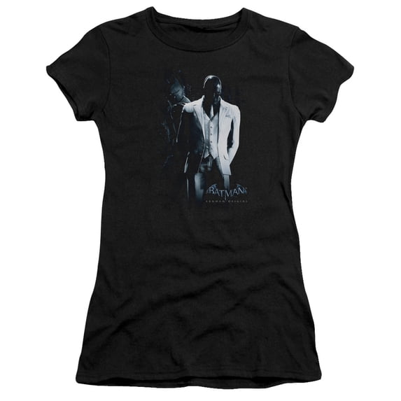Batman Arkham Origins Black Mask S/S Junior Women's T-Shirt Sheer Black