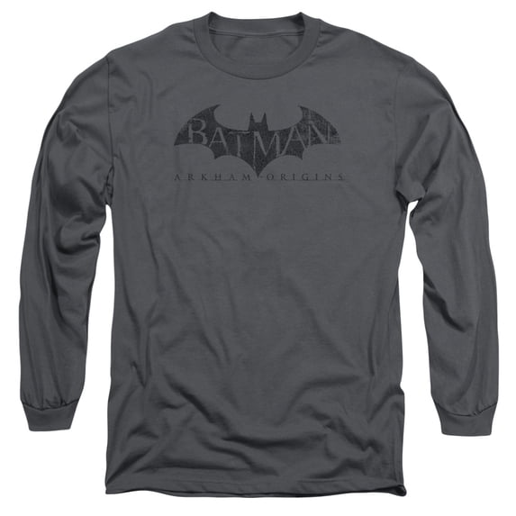 Batman Arkham Origins/Crackle Logo Mens Long Sleeve Shirt