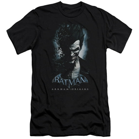 Batman Arkham Origins Joker S/S Adult 30/1 T-Shirt Black