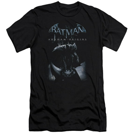 Batman Arkham Origins - Perched Cat - Premium Slim Fit Short Sleeve Shirt - Large