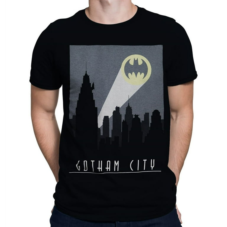 Batman Art Deco Gotham City Signal Men's T-Shirt-Small