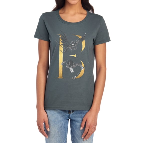Batman B Women's T Shirt, Charcoal, X-Large