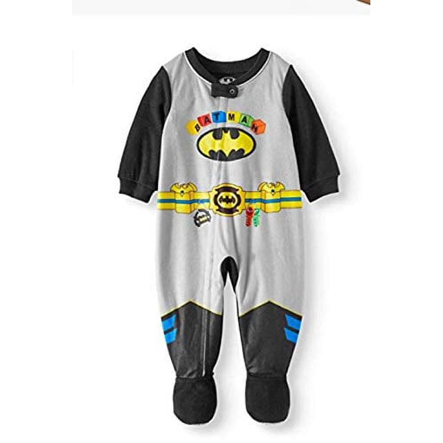 Batman Baby Blanket Sleeper Footed Pajama (12m)