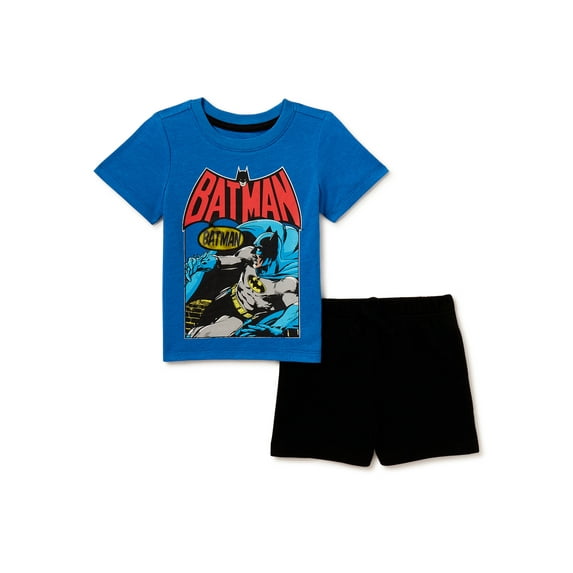 Batman Baby and Toddler Boy T-Shirt and Shorts Outfit Set, 2-Piece, Sizes 12M-5T