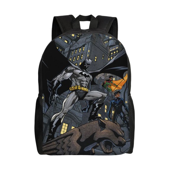 Batman Backpack Aesthetic Large Capacity Laptop Bookbag College Travel Hiking School Daypack Rucksack