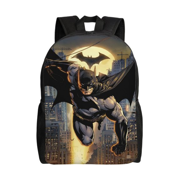 Batman Backpack Aesthetic Large Capacity Laptop Bookbag College Travel Hiking School Daypack Rucksack