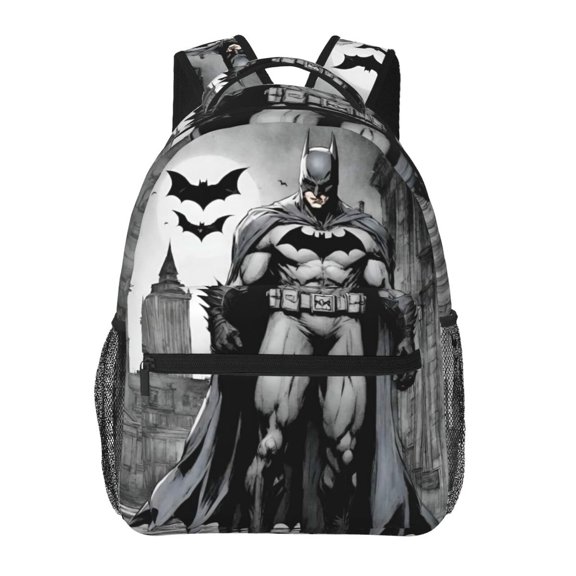 Batman Backpack Cartoon Lightweight Laptop Bookbag College Travel Hiking Work School Daypack Rucksack