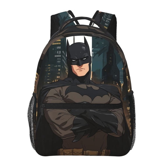 Batman Backpack Cartoon Lightweight Laptop Bookbag College Travel Hiking Work School Daypack Rucksack
