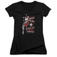 thumbnail image 1 of Batman Bad Girl Junior Women's T-Shirt V-Neck Black, 1 of 1