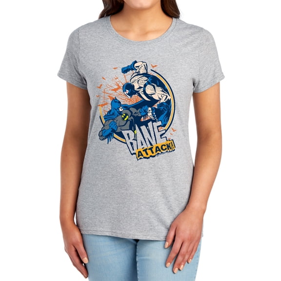 Batman Bane Attack! Women's T Shirt, Athletic Heather, Large