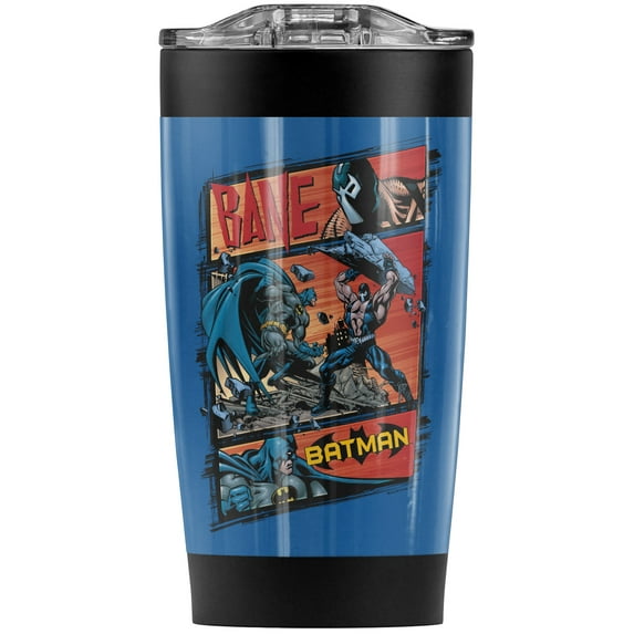 Batman Bane Epic Battle Stainless Steel Tumbler 20 oz Coffee Travel Mug/Cup, Vacuum Insulated & Double Wall with Leakproof Sliding Lid | Great for Hot Drinks and Cold Beverages