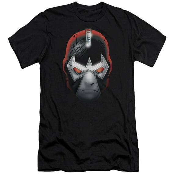 Batman Bane Head Premium Canvas T-Shirt Adult Slim Fit 30/1 Black