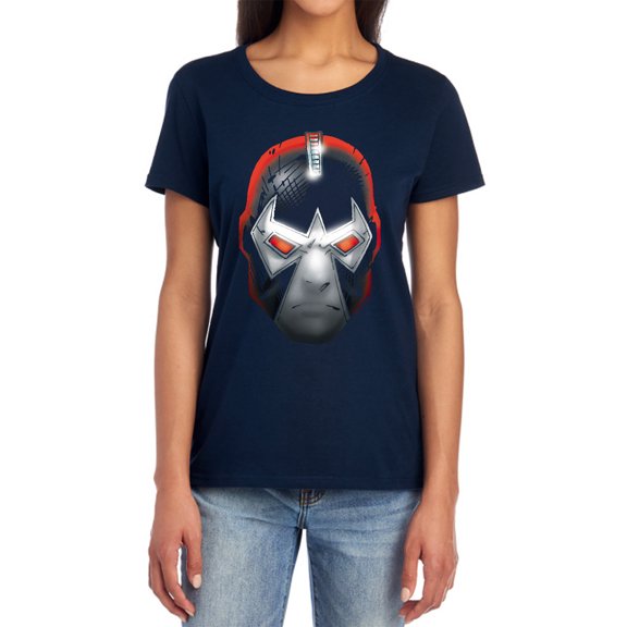 Batman Bane Head Women's T Shirt, Navy, Small