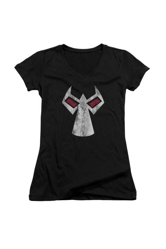 Batman Bane Mask Junior Women's T-Shirt V-Neck Black