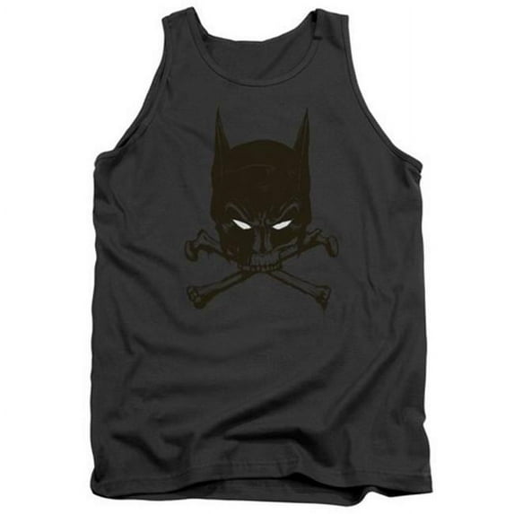 Batman-Bat And Bones - Adult Tank Top - Charcoal, Medium