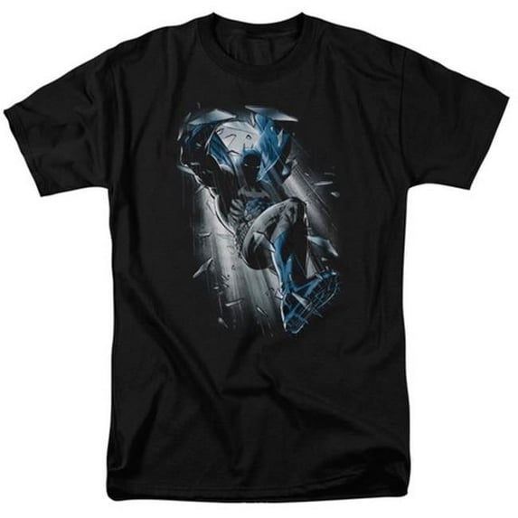 Batman-Bat Crash - Short Sleeve Adult 18-1 Tee - Black, Medium