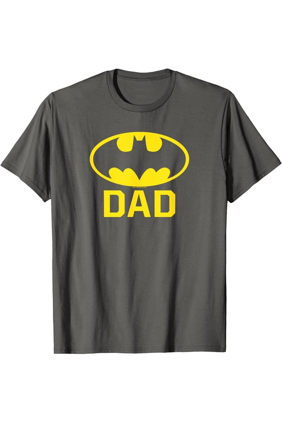 Batman Bat Dad DTG Print Unisex T-Shirt,Charcoal Color,Size L